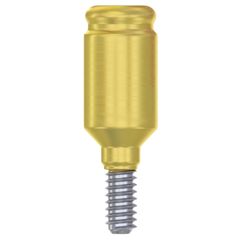 DSI Straight Loc-In Titanium Abutment, 5.0mm Collar, 1/Pk. Features a 2.42mm internal hex