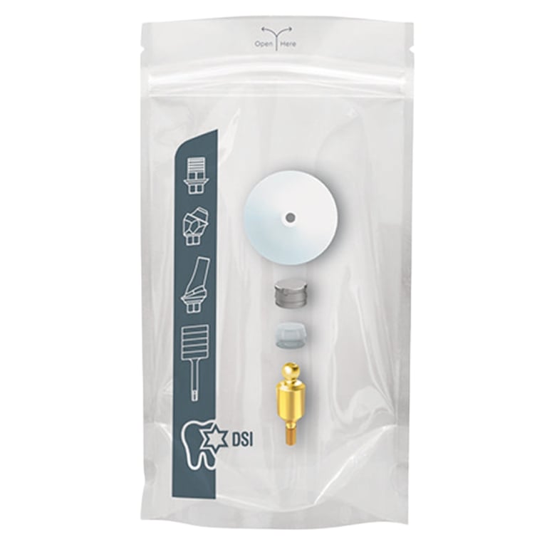 DSI, Straight Titanium Ball Attachment Basic Set, 3.0mm Collar, Single Kit. Includes: 1 x Ball