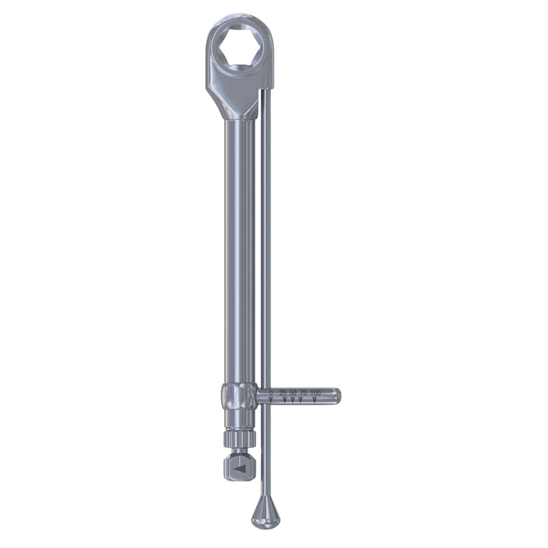 DSI Surgical Torque Wrench Ratchet, 25-100Ncm, Stainless Steel, 1/Pk. Dials a target figure