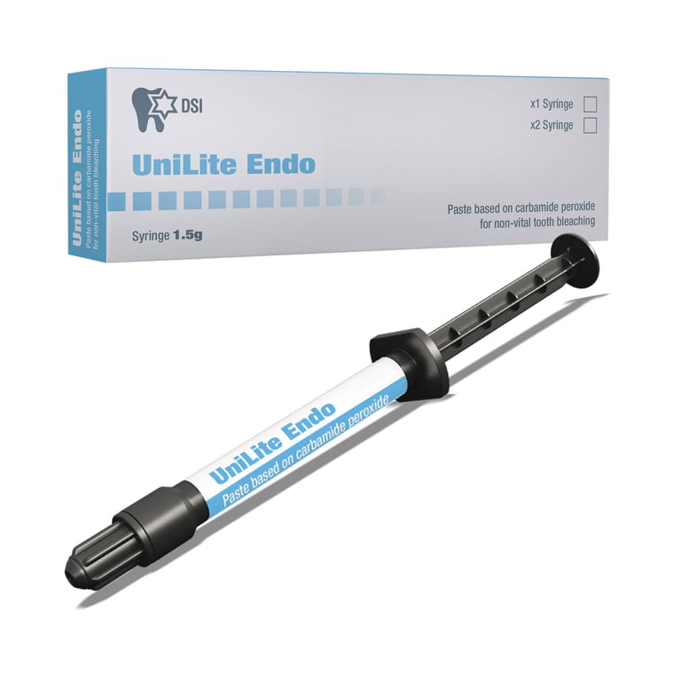DSI UniLite Endo Bleaching Gel, 60% Carbamide Peroxide, 1.5g Syringe, 1/Pk. High-strength