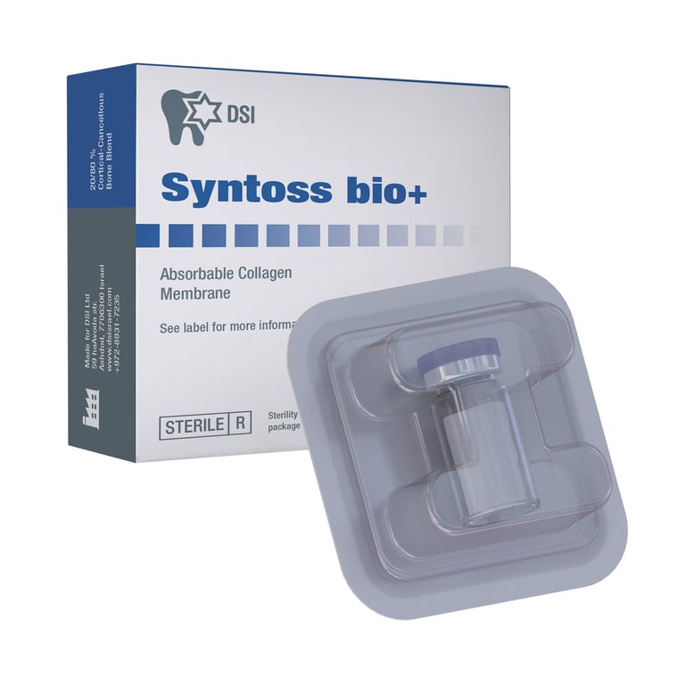 DSI Syntoss Bio+ Resorbable Collagen Membrane, 30mm x 40mm, Sterile, 1/Pk. Type II collagen