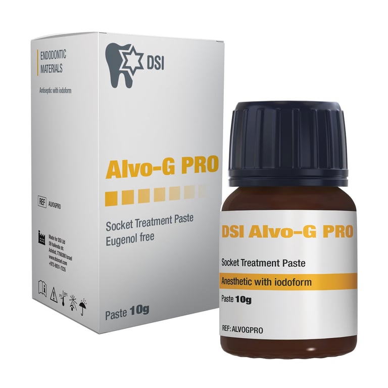 DSI Alvo-G Pro Post-Extraction Dressing, 10g Jar, Single Jar. Moldable post-extraction socket