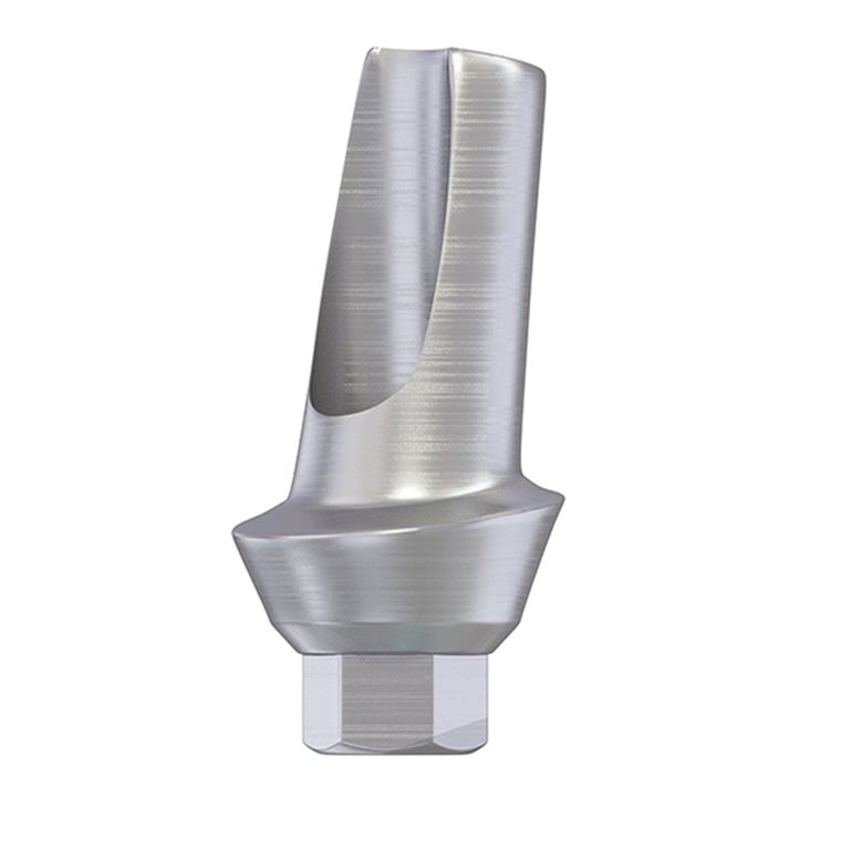 DSI 15° Angulated Anatomic Titanium Implant Abutment, Ø2.42mm RP Internal Hex, GH 1.0mm, 1/Pk