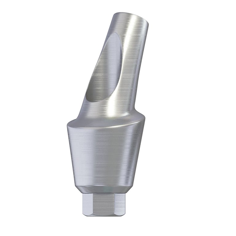 DSI 25° Angulated Anatomic Titanium Implant Abutment, Ø2.42mm RP Internal Hex, GH 4.0mm, 1/Pk