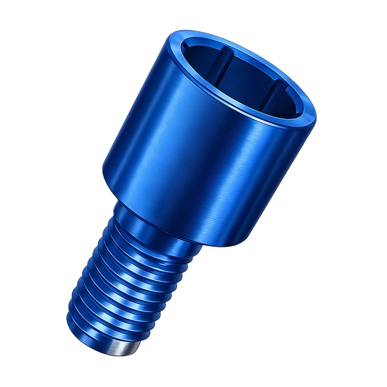 DSI Titanium Fixation Screw for Multi-Unit Abutments, Ø4.8mm x 4.45mm, Torx, 1/Pk. Blue anodised
