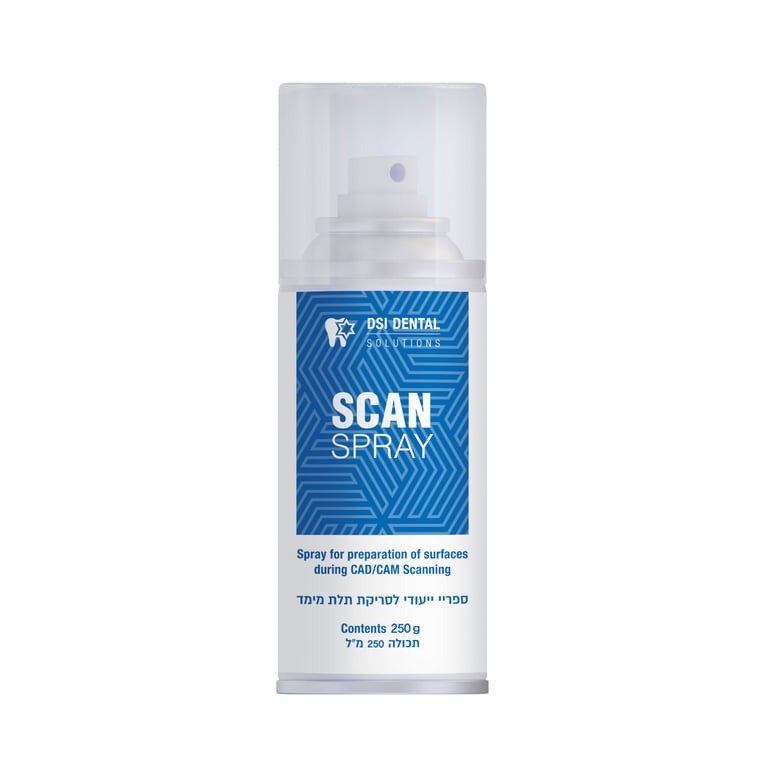 DSI 3D Matt Laboratory Scan Spray, 250g Bottle, 1/Pk. Creates a thin, uniform, non-reflective
