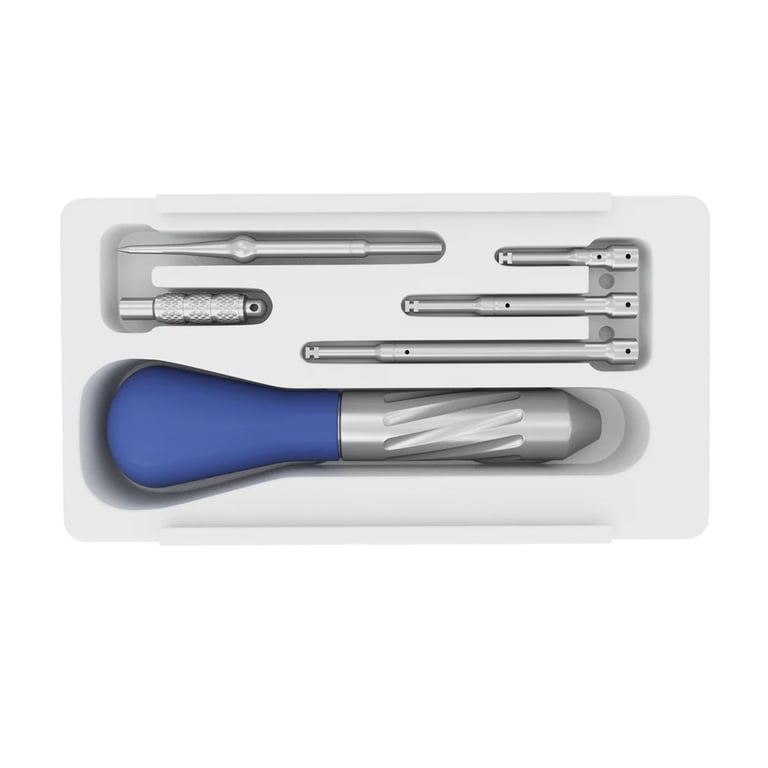 DSI Universal Miniscrew Autoclavable Stainless Steel TAD Tool Kit. Includes: spear tip point drill