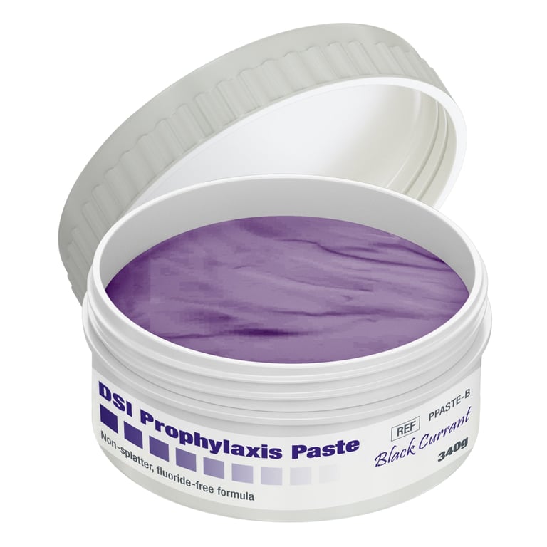 DSI Prophylaxis Paste with 1.23% Fluoride, Black Currant, 340g Jar, 1/Pk. Compounded with an