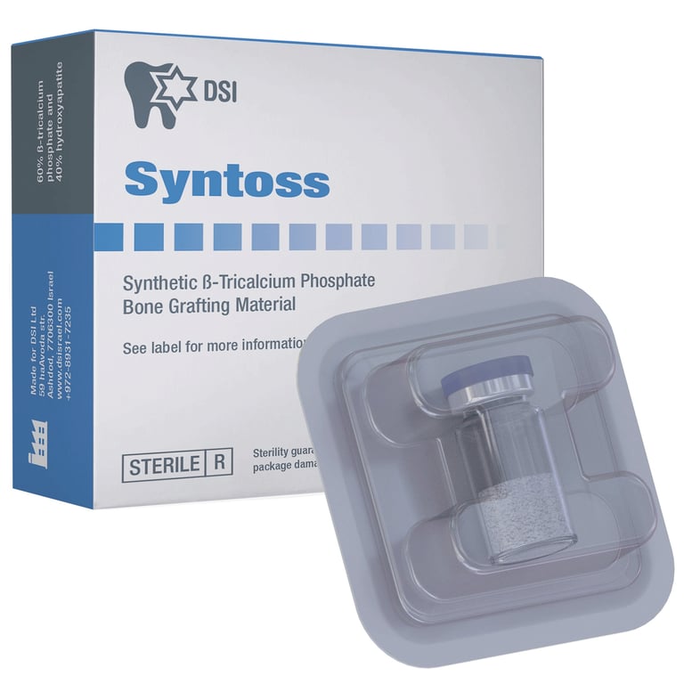 Syntoss Synthetic Beta-Tricalcium Phosphate Bone Graft Material 0.25cc. This graft