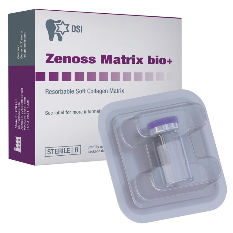 Zenoss Matrix Bio+ Bovine Collagen Plug, 8.0mm, 1/Pk. Resorbs completely within sustained 5 to 6