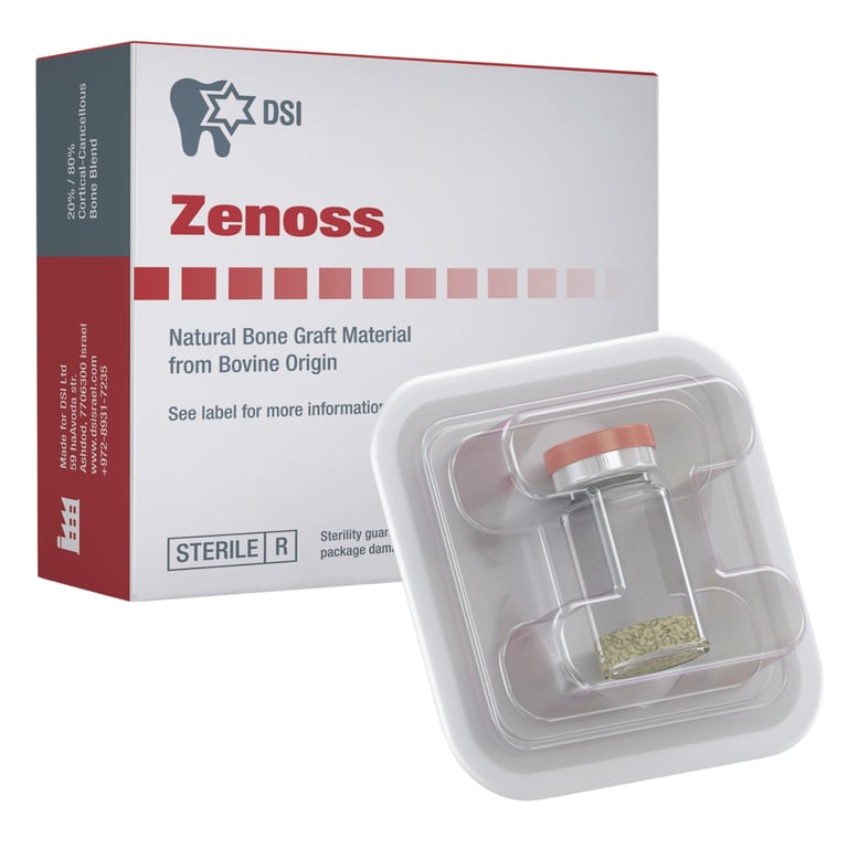Zenoss DSI Natural Bovine Bone Graft Chips, 1000-5000µm, 2.0cc, 1/Pk. Supplies large-particle