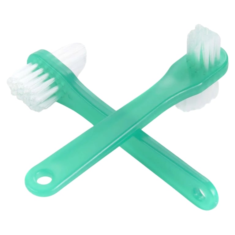 McKesson Denture Brush, 2-Sided Bristle, Green, 144/Pk. Cleans prosthetic appliances thoroughly
