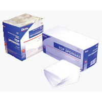 Dukal 4" x 4" Non-Sterile Non-Woven Top Sponge, multi-layer sponge features a soft rayon/poly