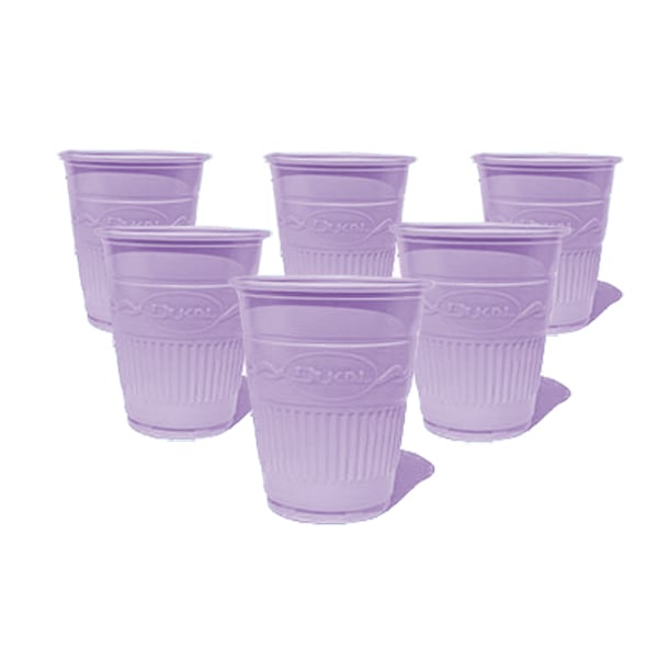 Dukal Disposable Plastic Cups 5 oz. Lavender Embossed, 1000/Case. Universal fit with any 5 oz