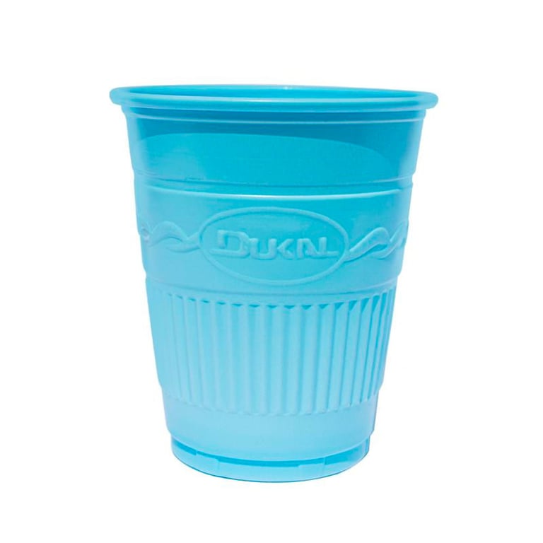 UniPACK Disposable Plastic Cups 5 oz. Blue, 1000/Case. Rolled Edge and Ribbed sidewalls