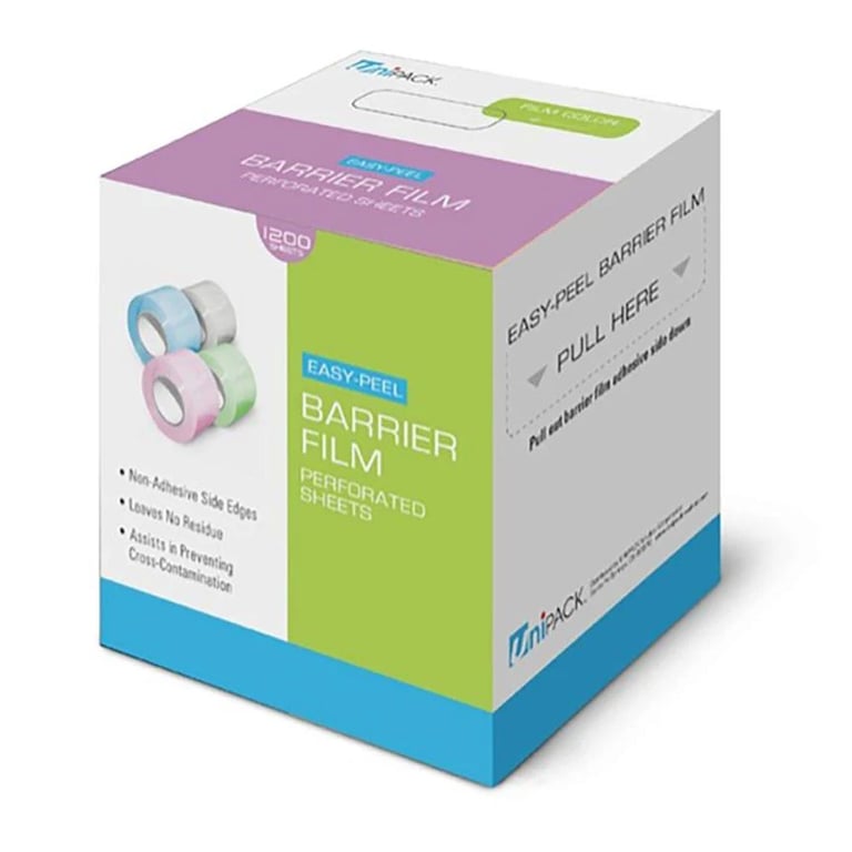 UniPACK Blue Barrier Film, 4" x 6", 1200 Sheets/Roll, Single Roll. Perforated sheets