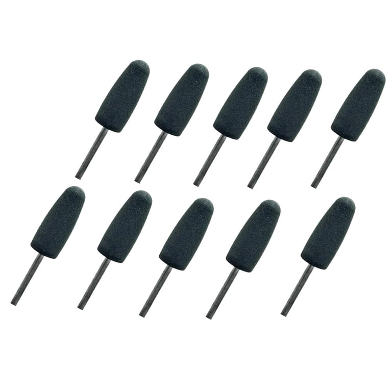 Dunlin Dental Silicone Acrylic Polisher, Coarse, Gray, 10/Pk. Round end, large point. 24 x 10 mm