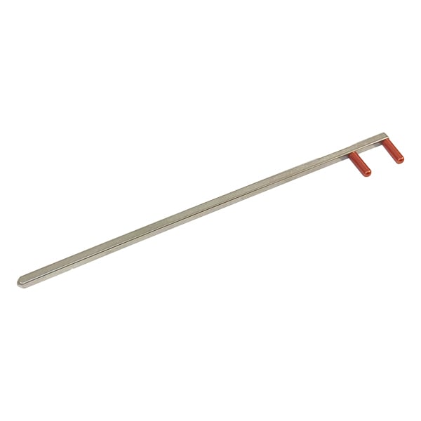 Dunlin Dental X-Ray Bite Wing Positioning Arm, Red Prongs. The arm is stainless steel