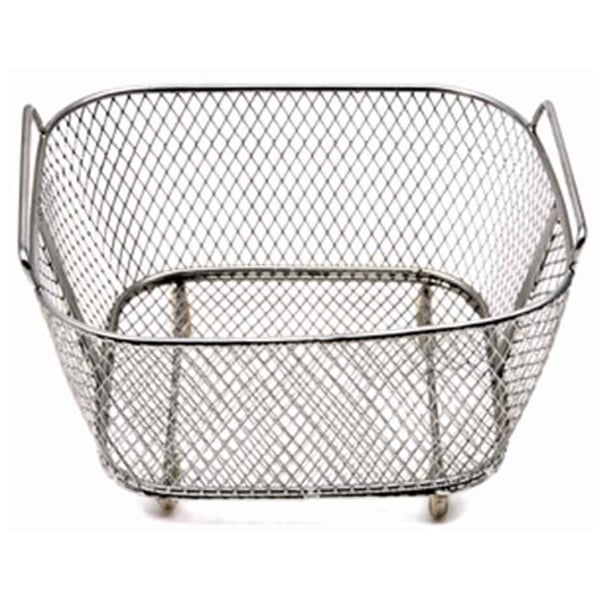 DuraSonic Fine Mesh Basket 2.5L Ultrasonic Cleaner. Stainless Steel, measures 4.7"L x 4"W x 4"H