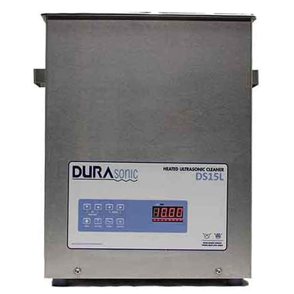 DuraSonic DS15L (4 Gallon) Ultrasonic Cleaner, Stainless Steel, with Lid, Basket and Drain. Tank