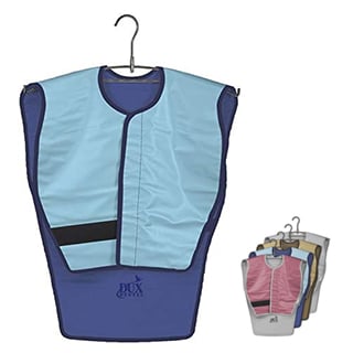 DUX Dental Adult panoramic blue vinyl X-Ray poncho Apron (0.3 mm lead equivalency) with corduroy