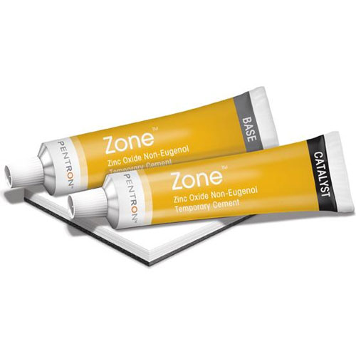 Zone Non-Eugenol Temporary Cement - Standard Tube Package: 20 Gm. Base, 30 Gm. Catalyst and Mixing