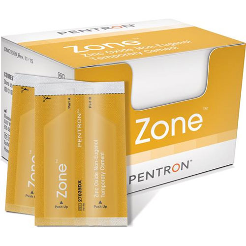 Zone Non-Eugenol Temporary Cement - Unit-Dose Pouches 25/Bx. Hard-setting, crystalline zinc oxide