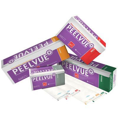 PeelVue+ 3.25" x 12" Self-Sealing Paper/Clear Film Sterilization Pouch with Color Changing