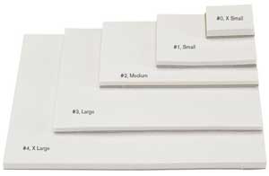 DUX Dental Mixing Pad, 1.25" x 1.625" (x-small #0), Non-Slip Base, Waterproof Backing Sheets
