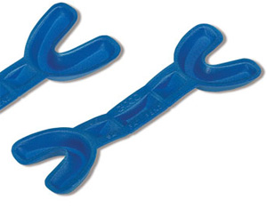 Flura-Gel Large Hinged Dual Arch Fluoride Tray - Blue, Package of 100 Trays