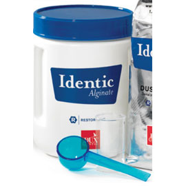 Identic Dust Free Alginate Fast Set - 1 lb Canister. Anti-microbial, Pink, Cinnamon Scent. 1 lb
