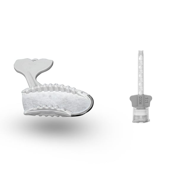 DIBT 35 Posterior Side Stainless-Steel Bite Trays & 48 Light Body Mixing Tips. Disposable bite