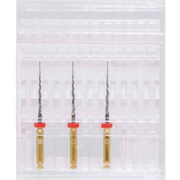 Next Gold Endodontic File 21mm #25-0.06 (Medium) 3/Pk. Convex Triangular Design - Forward 360°