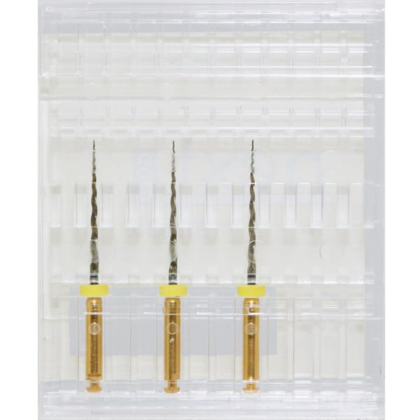 Next Gold Endodontic File 21mm #21-0.06 (Small) 3/Pk. Convex Triangular Design - Forward 360°