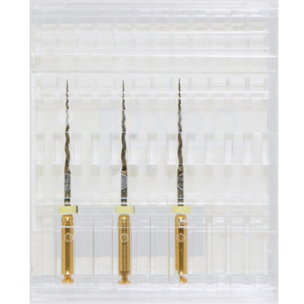 Next Gold Endodontic File 25mm #21-0.06 (Small) 3/Pk. Convex Triangular Design - Forward 360°