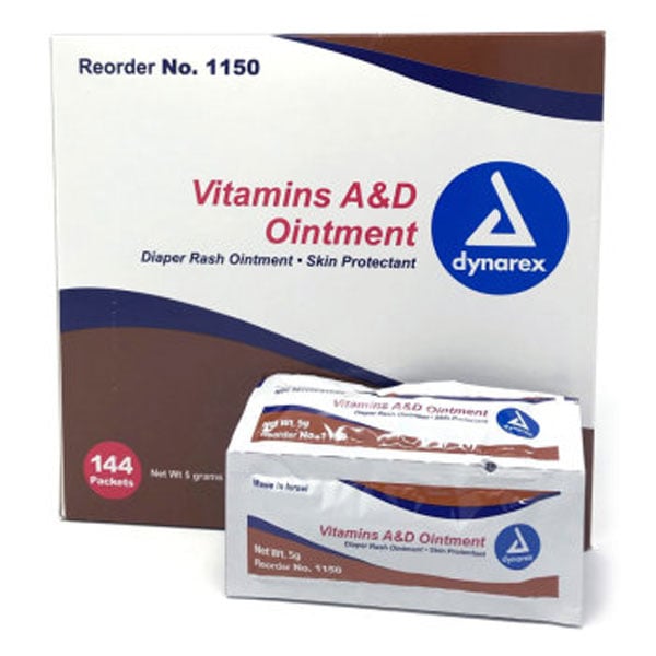 A & D Ointment Skin Protectant, 5 Gram Foil Packs, 144/Box