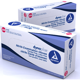 DynaPlus Nitrile exam gloves: EXTRA-LARGE Powder-Free, Textured fingertips. Value Pack of 180