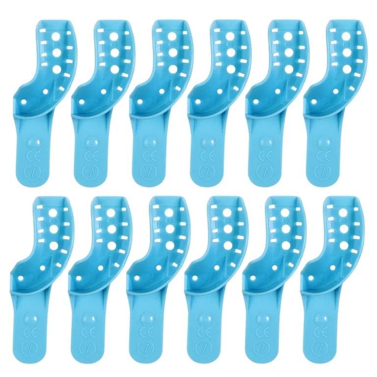 Dynarex Disposable Impression Tray, #7 Upper Left/Lower Right, 12/Bx. Fits comfortably to secure
