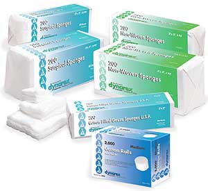 Dynarex 1-1/2" x 3/8", Non-Sterile, Highly Absorbent Cotton Rolls, Packs of 50 Rolls per Wrapper