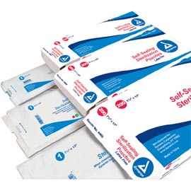 Dynarex 2-1/4" x 2-3/4" Self-Sealing Sterilization Pouch 200/Pk. Paper/Blue-tinted film