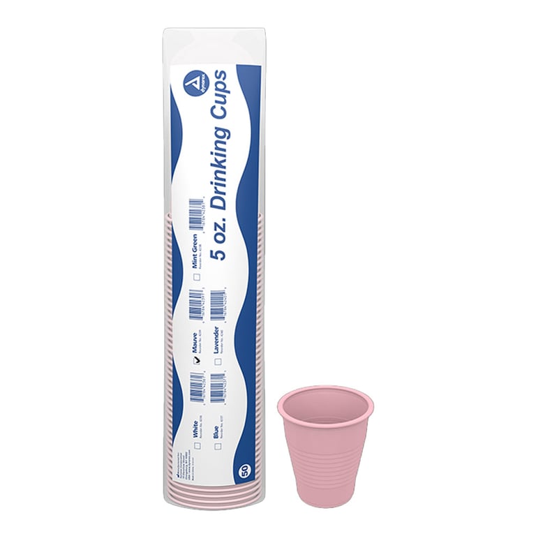 Dynarex Plastic 5 Oz. Drinking Cups, Mauve, 1000/Case