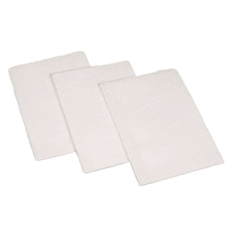 Protowels 13" x 18" Towels, 3-Ply Tissue, White, 500/Case. Ideal for washing, wiping or draping