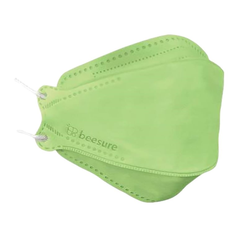 BeeSure Radiant Earloop Face Mask, Lime Green, 40/Box. Distinctively built 3D Design to maintain