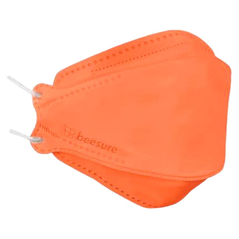 BeeSure Radiant Earloop Face Mask, Orange, 40/Box. Distinctively built 3D Design to maintain