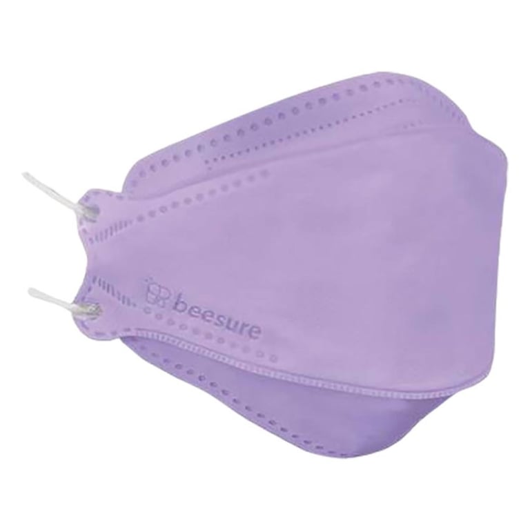 BeeSure Radiant Earloop Face Mask, Violet, 40/Box. Distinctively built 3D Design to maintain