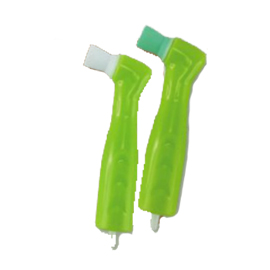 BeeSure Disposable 105 degree steady angle Prophy Angle with SOFT Cup Green 100/Pk. Ribbed