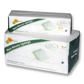 BeeSure Non-Woven Sponge NS 4x4 2000/Pk 4-ply ray