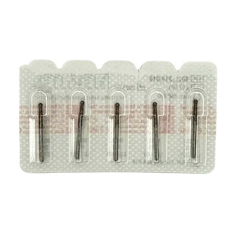 Edenta FG #802L.314.016 Endo Diamond Bur, 5/Pk. Designed for reducing the pulp chamber roof