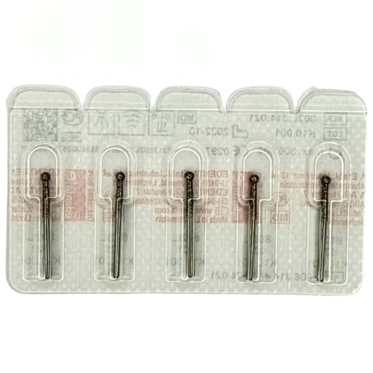 Edenta FG #802L.314.021 Endo Diamond Bur, 5/Pk. Designed for reducing the pulp chamber roof