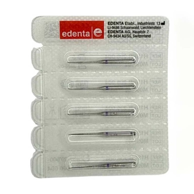 Edenta RAXL #H1SEB.206.004 Endo Carbide Bur, 5/Pk. Designed for preparing an isthmus in multi-root